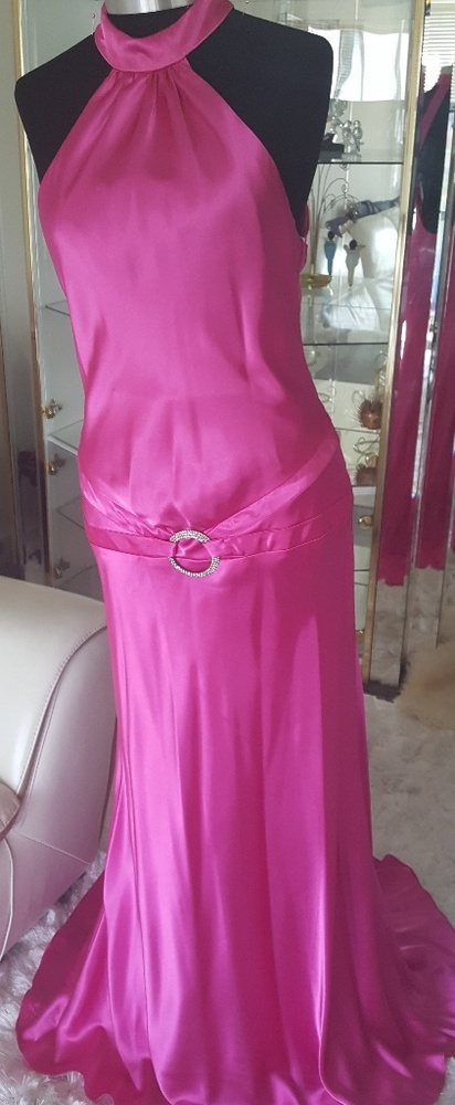 Hot Pink Satin Gown